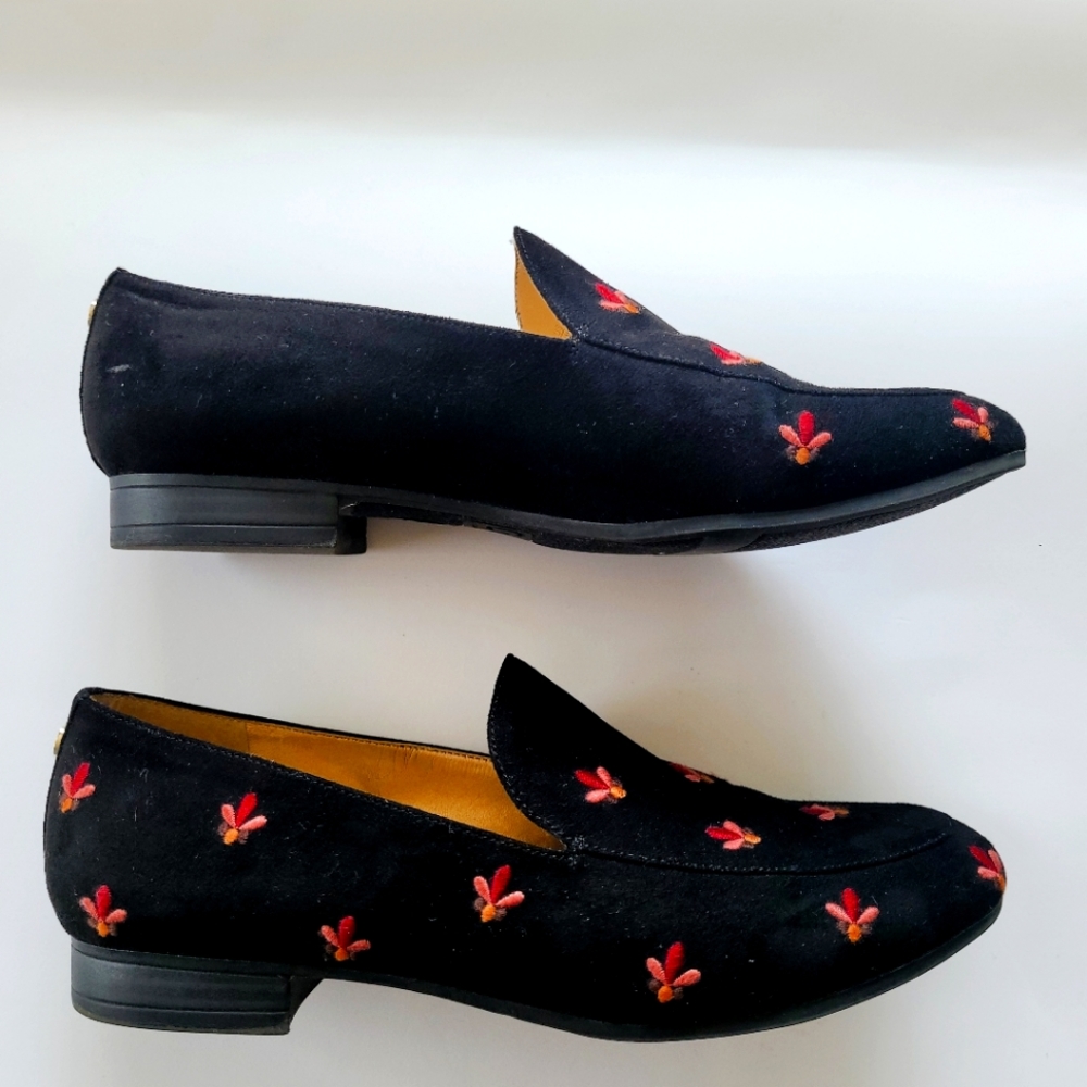Sam Edelman | Harlem Black Embroidered Loafers - Picture 4 of 8